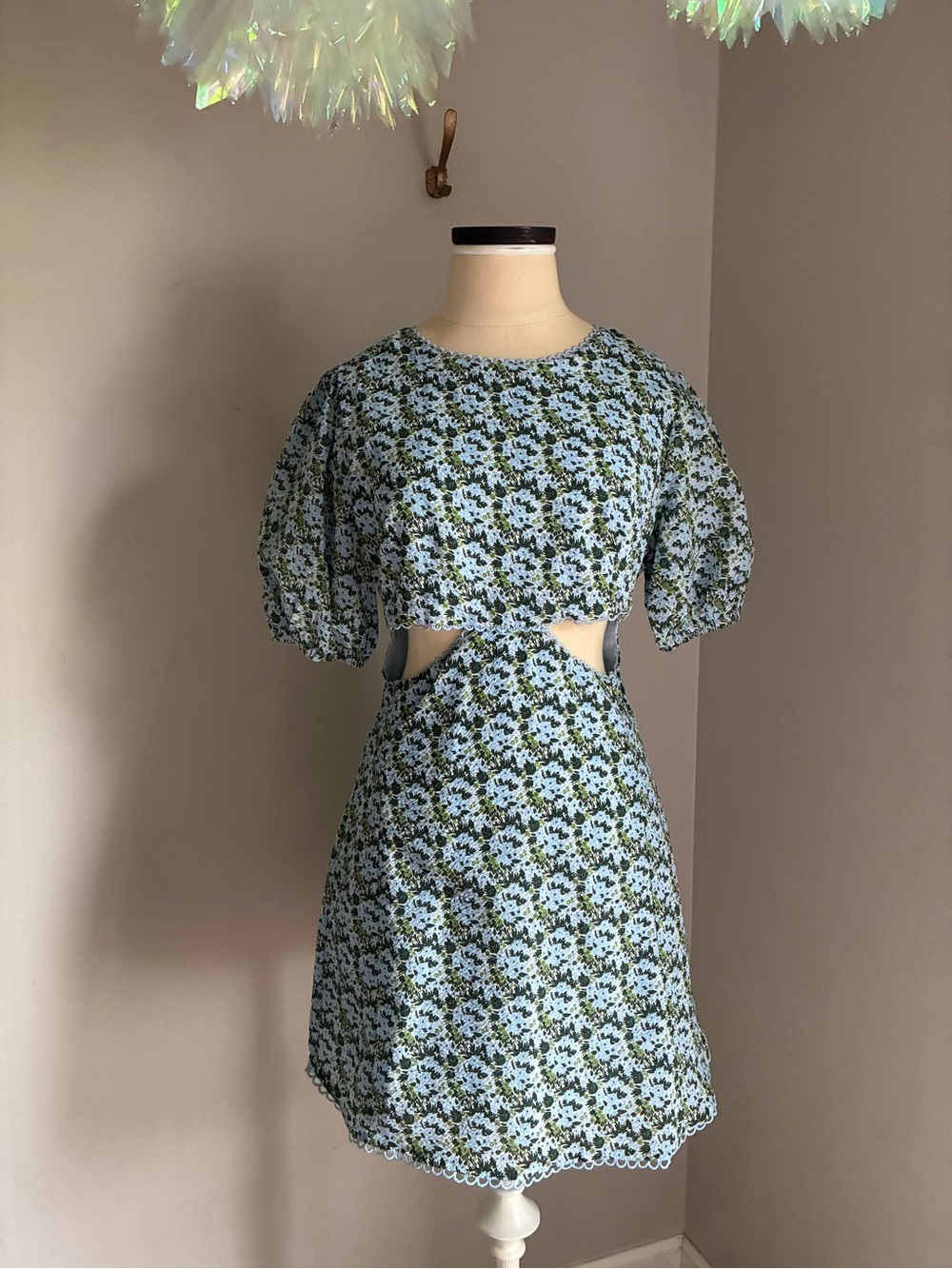 Storia Coquette Floral Cutout Summer Dress Size Large